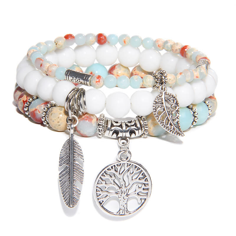 Buddha Stones Tree of Life Turquoise Balance Bracelet