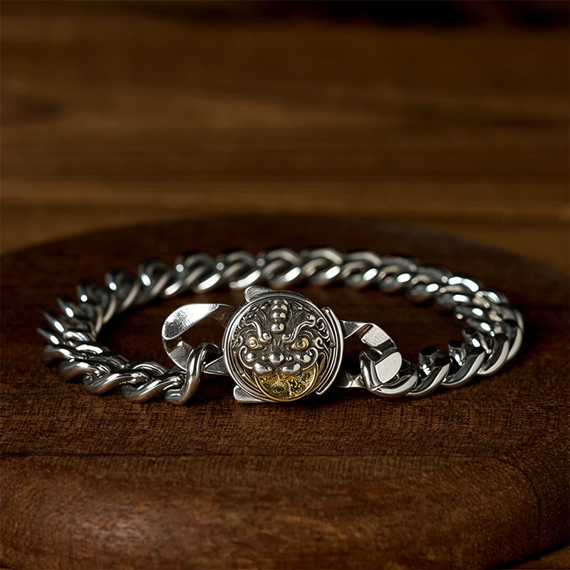 Buddha Stones Copper Pixiu Wealth Luck Bracelet