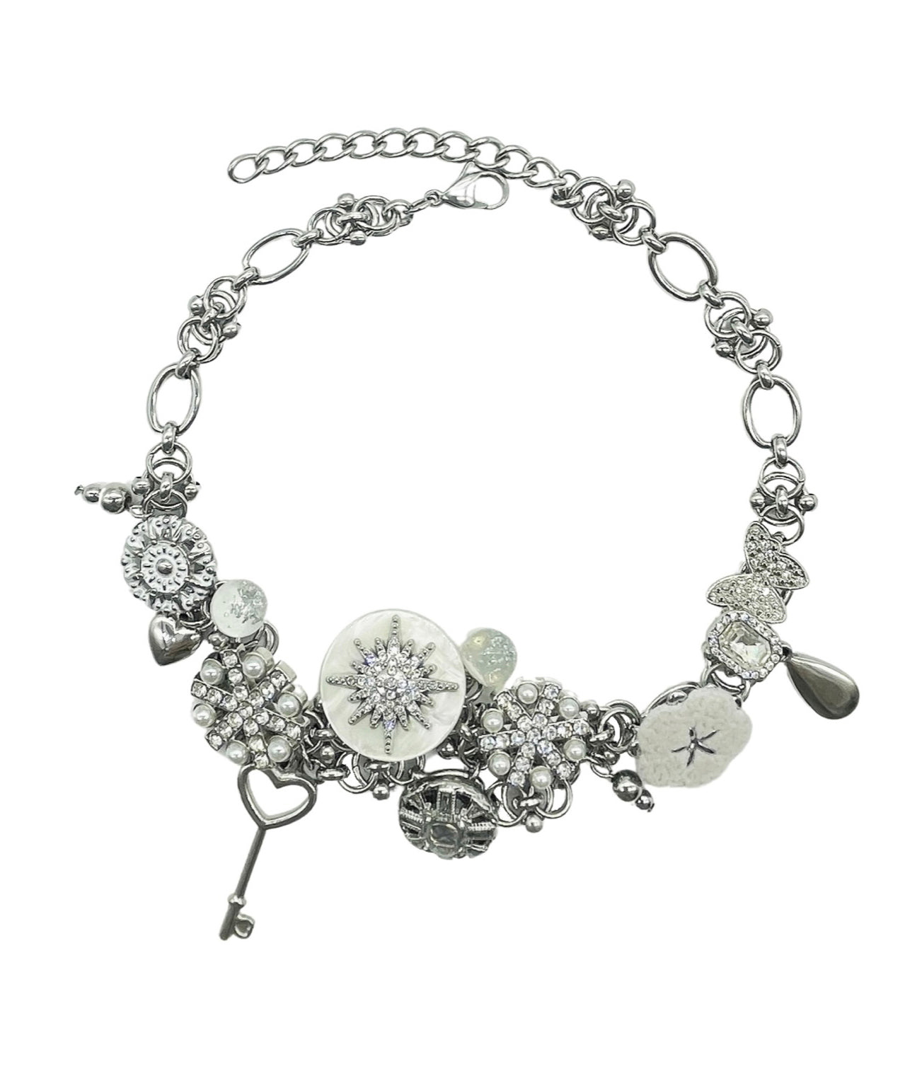 Original Design Zircon Nail Bead Stainless Steel Necklace