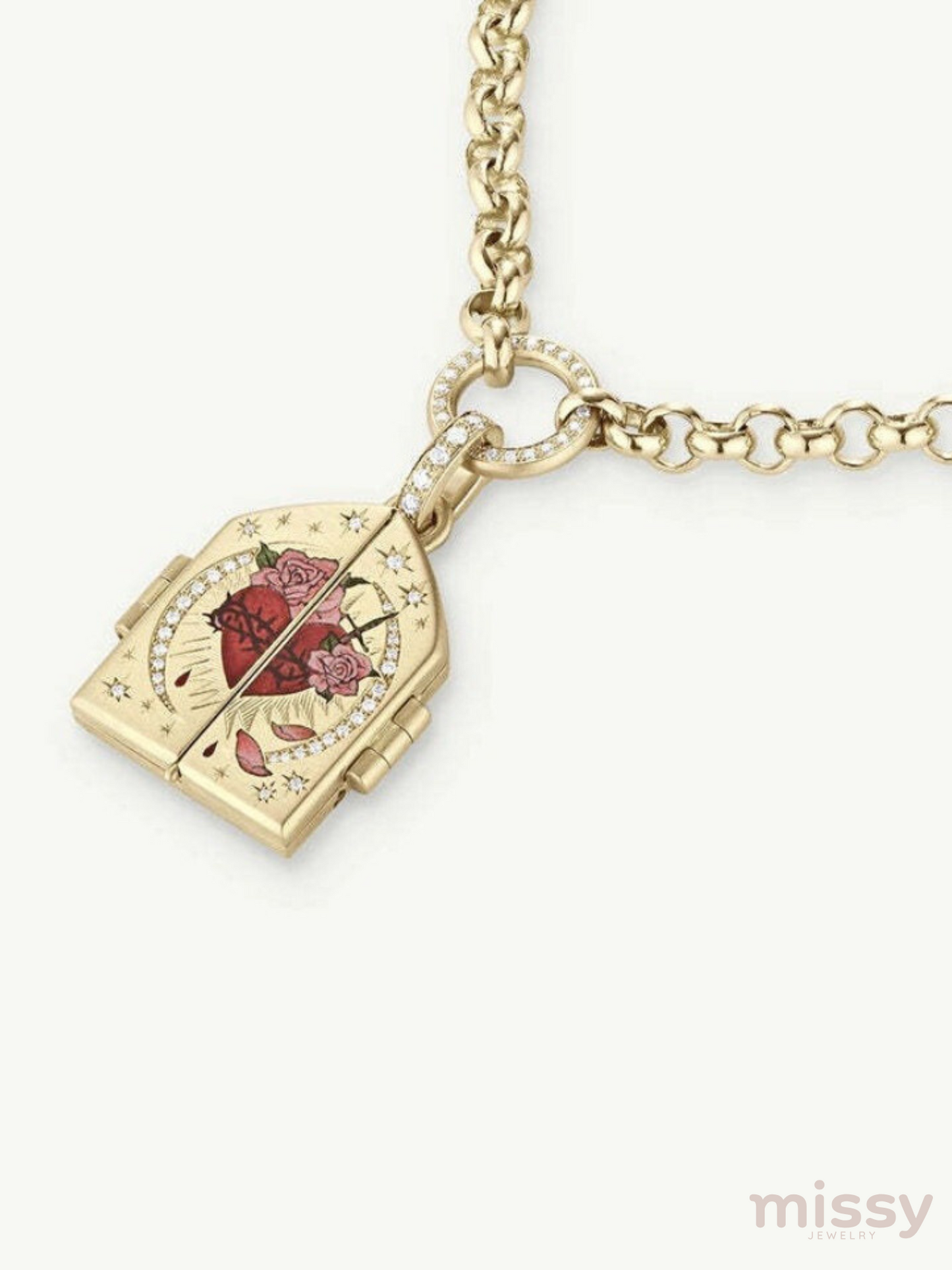 Belle Enchanted Locket Pendant Necklace