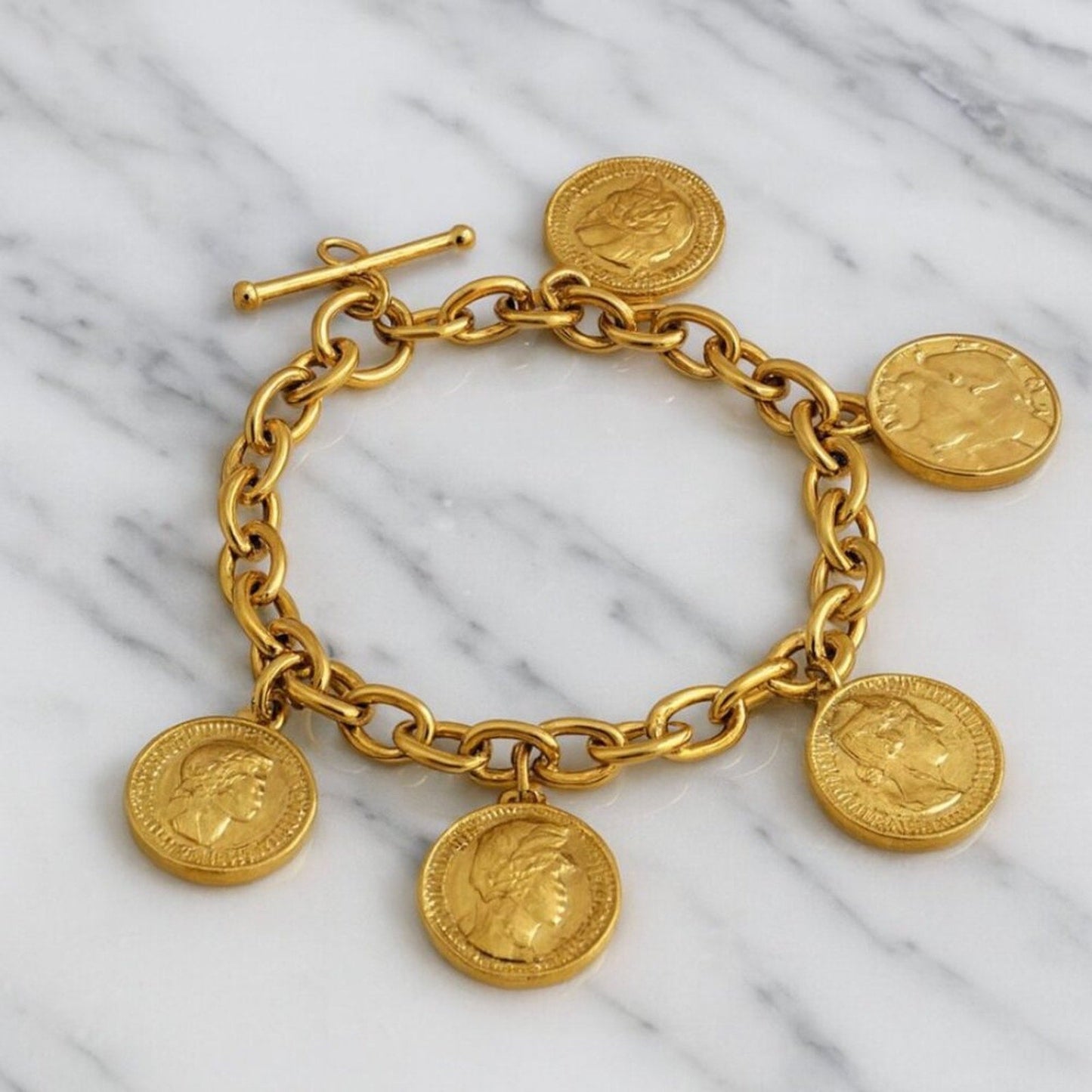 "renaissance" Medallion Coin Bracelet