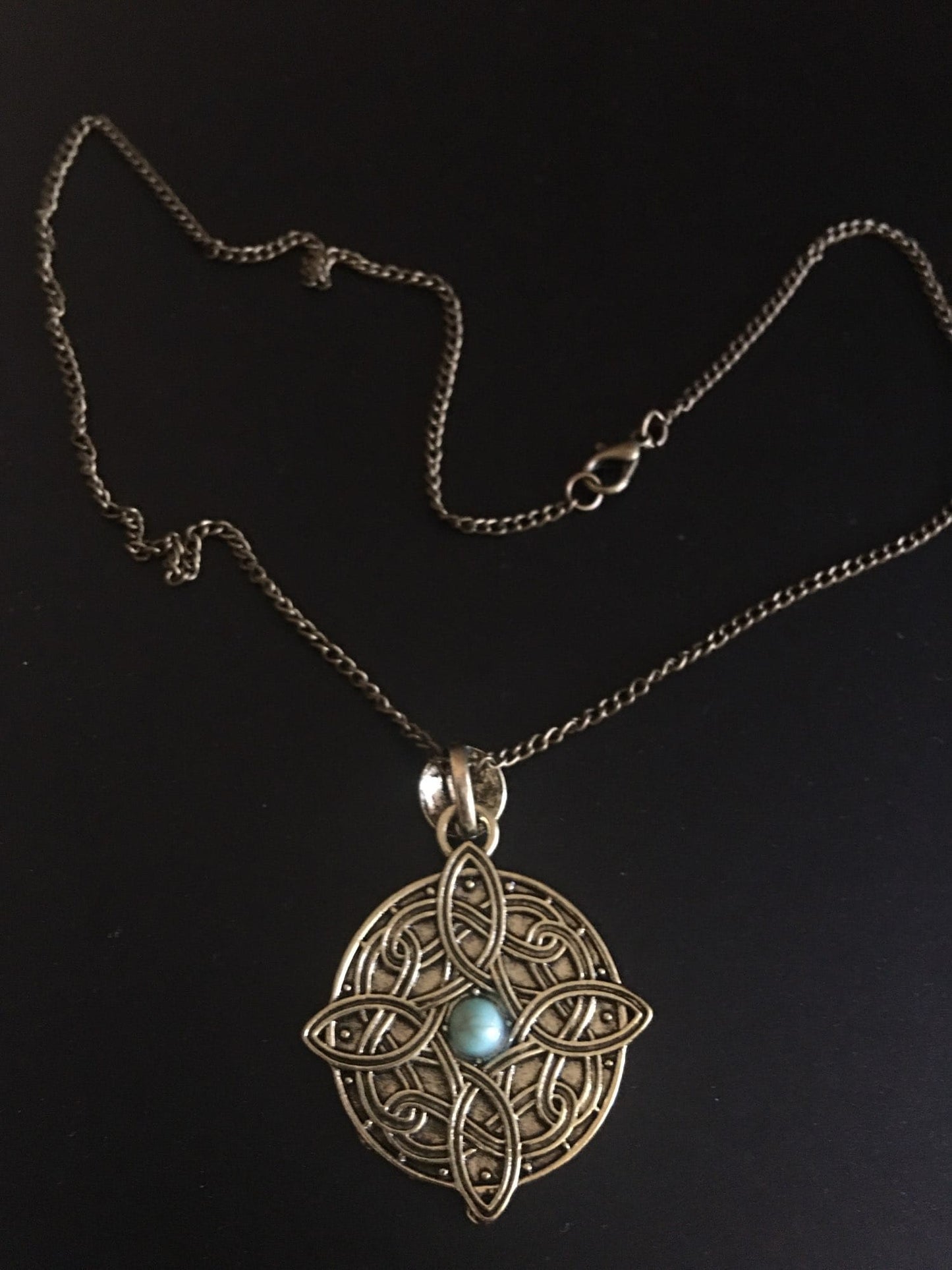 Turquoise Witch���s Knot Necklace