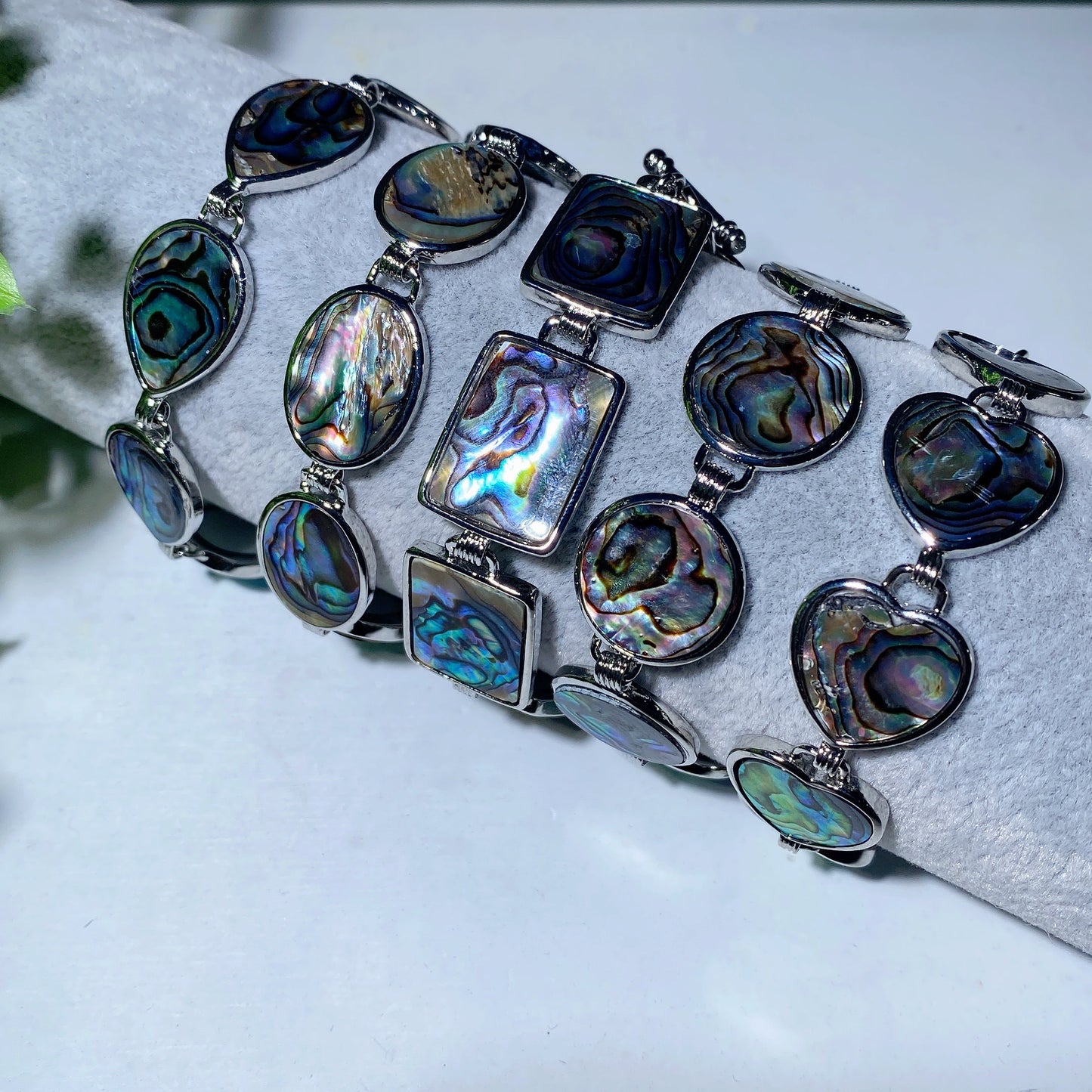 6.5" Aura Shell Spiritual Healing Bracelet for Protection