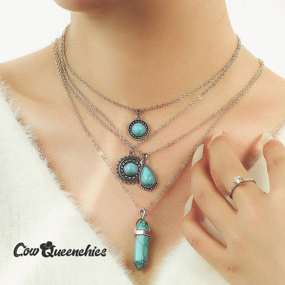 Distinctive Turquoise Layered Necklace