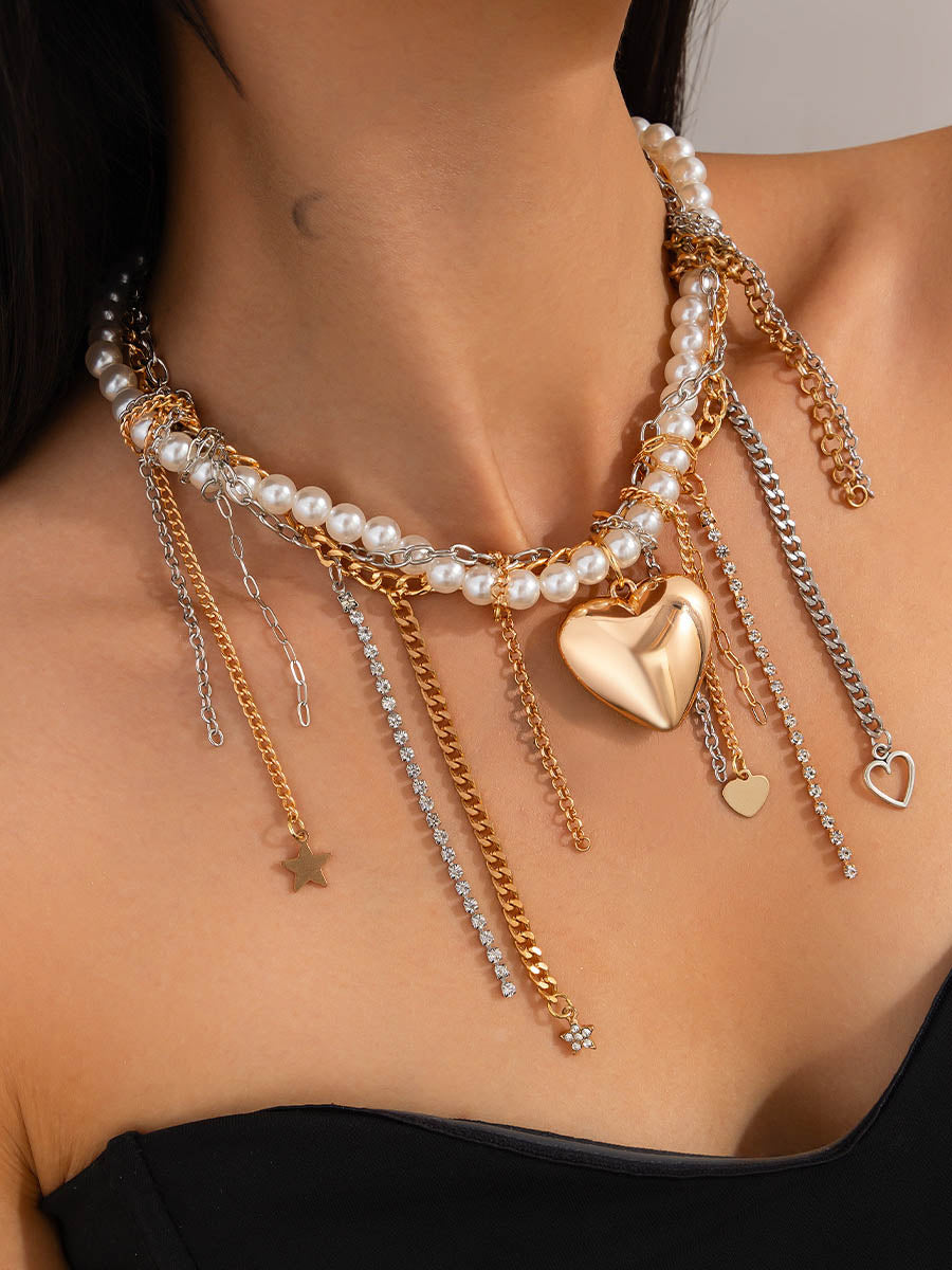 Chains Geometric Tasseled Necklaces Accessories