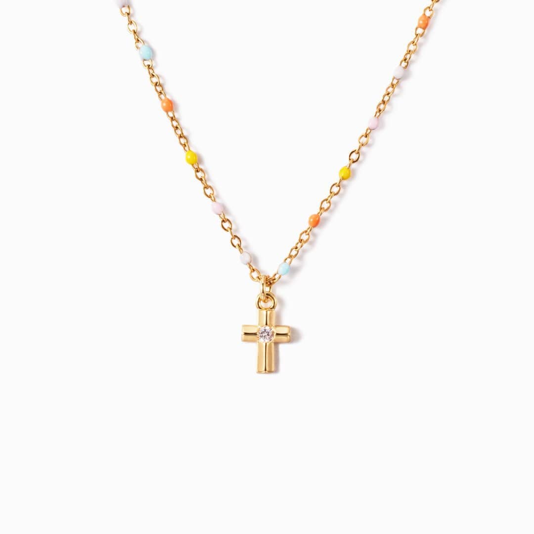 Warm Colors Cross Necklace