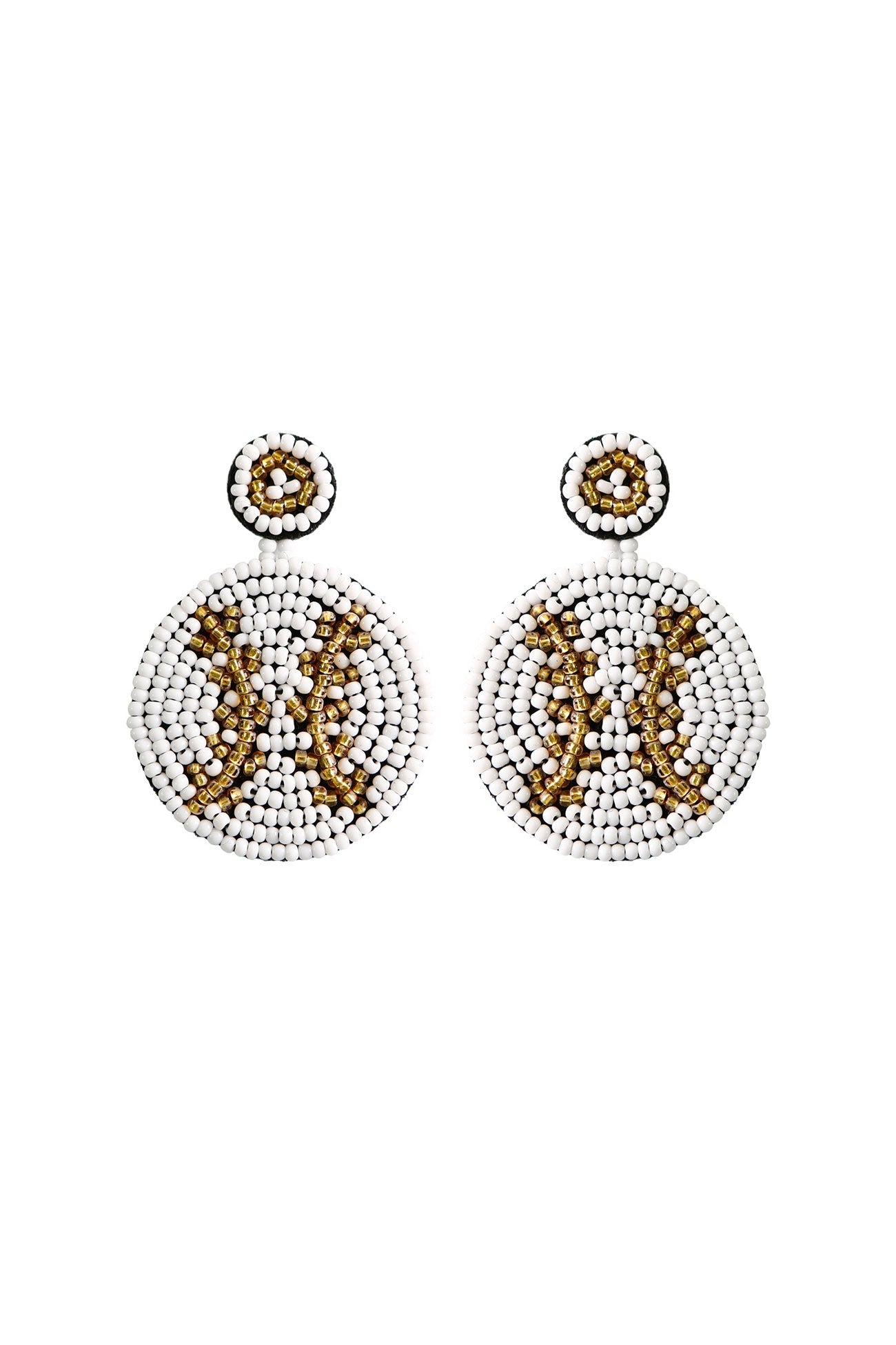 Bohemia Baseball Beaded Earrings