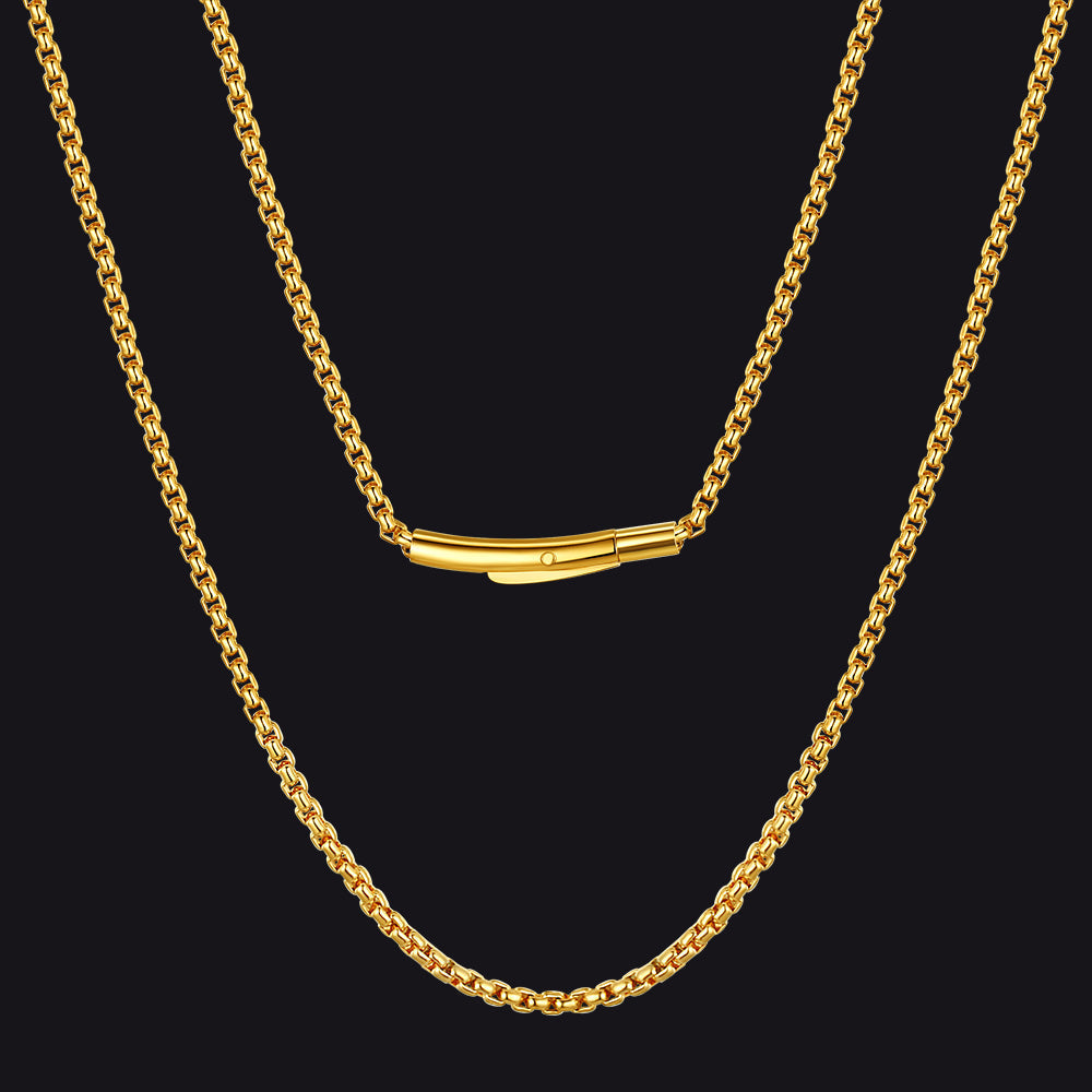 2mm Stainless Steel Rolo Cable Chain Necklace for