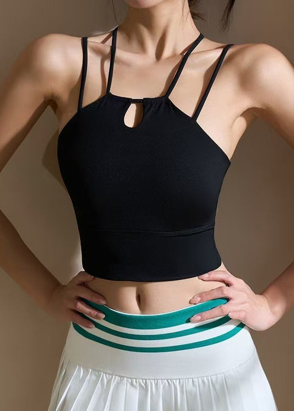 Black Hollow Out Gymshark Sports Bra