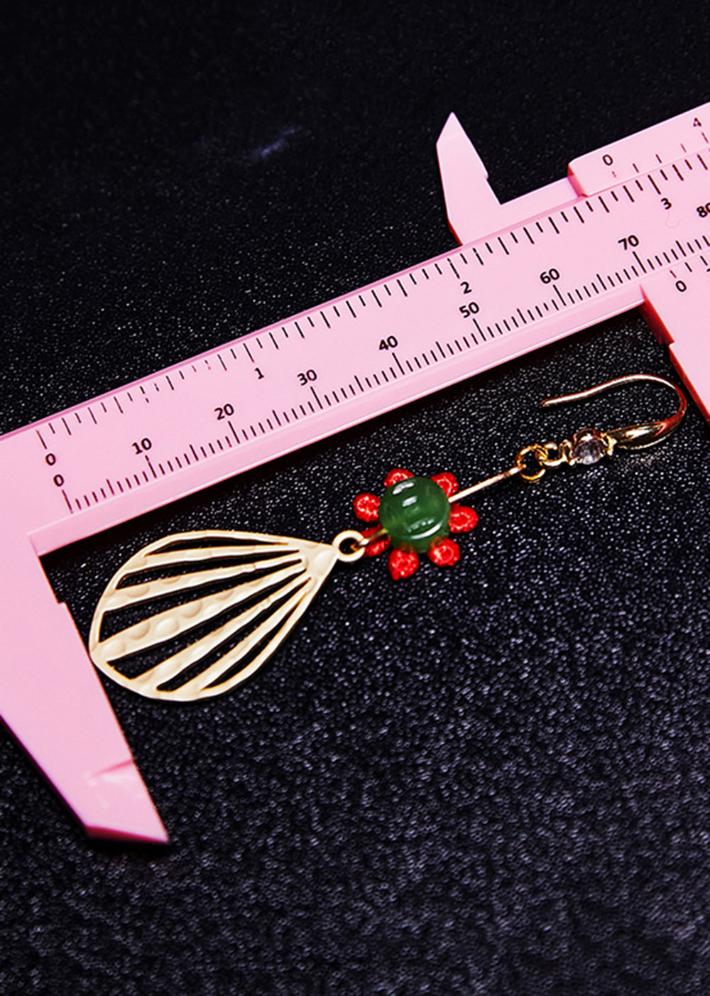 Sector Gilding Fine Sunflower Jade Drop Earrings