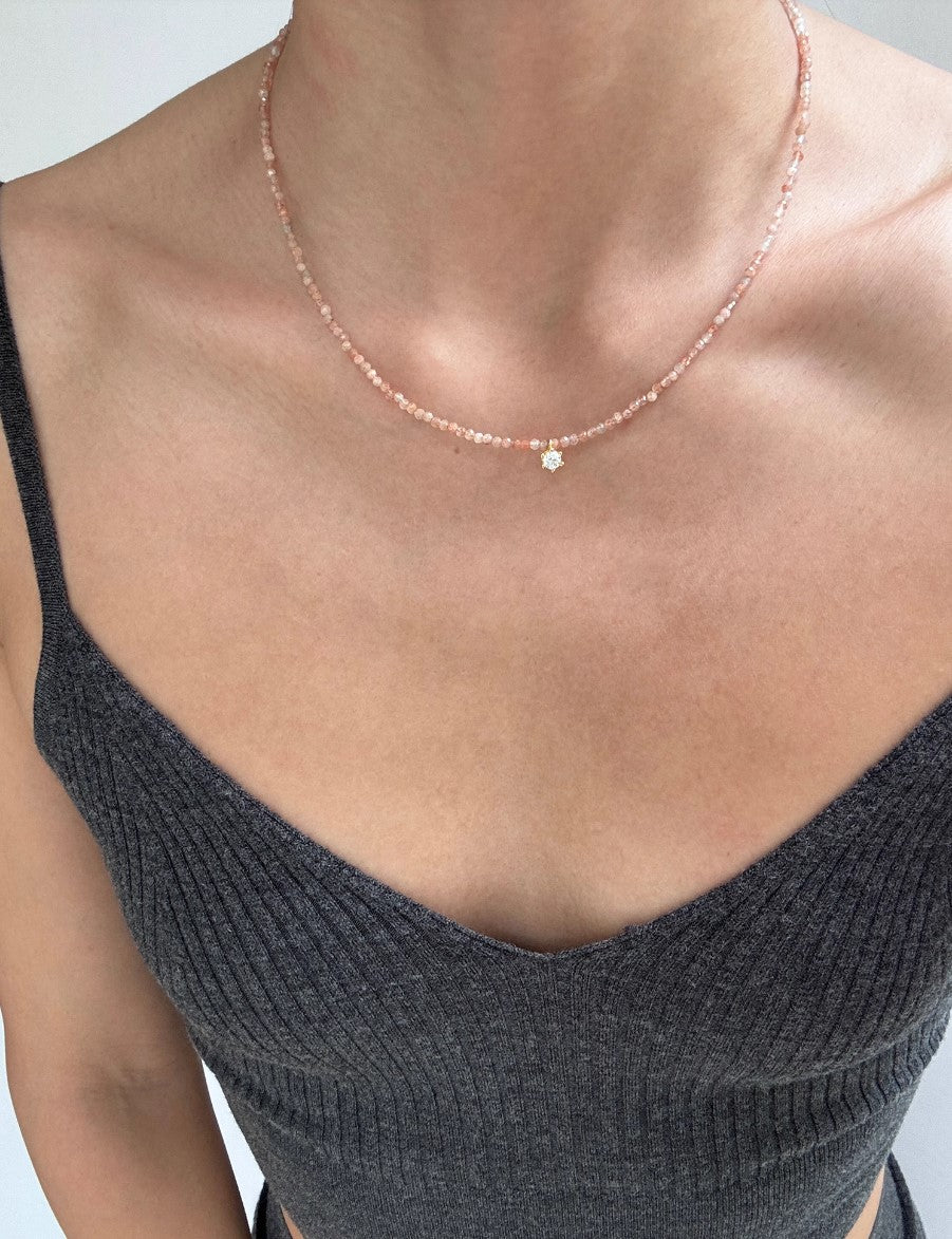 Teagan Minimal Gemstone Necklace