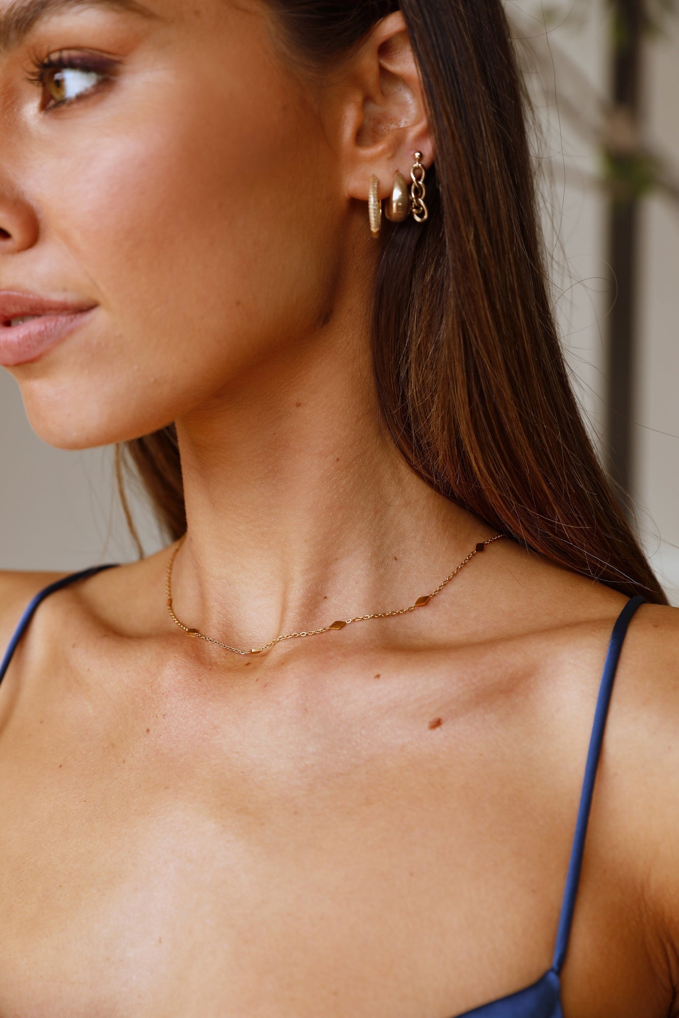 18k Gold Plated Cascading Life Necklace