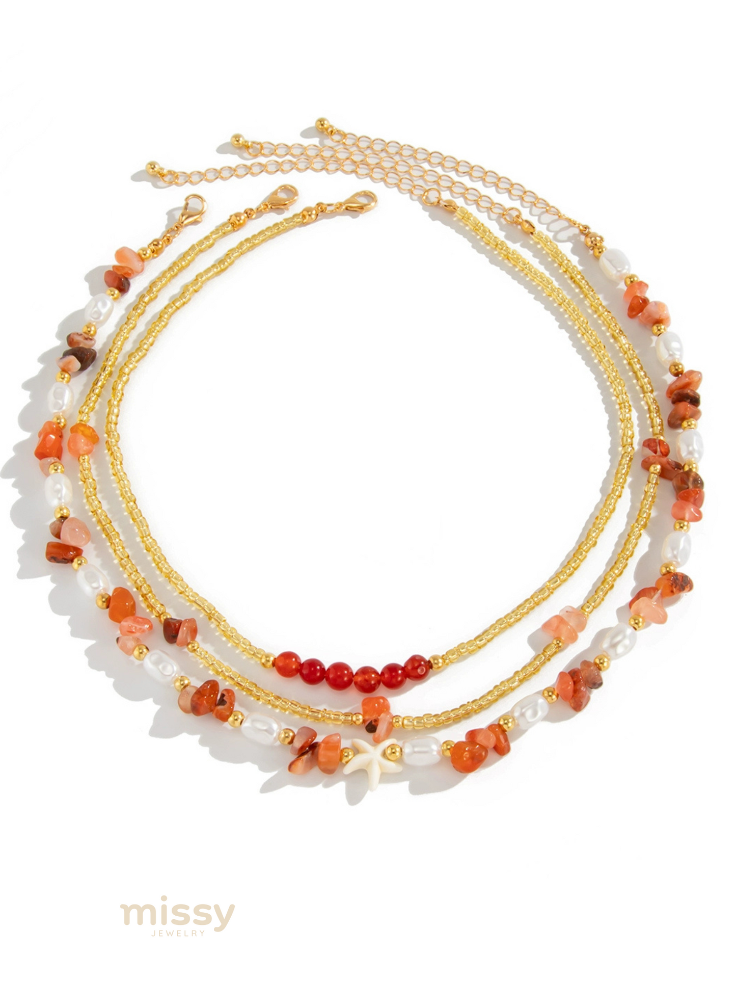 Jocelyne Layered Pearl Necklace Set