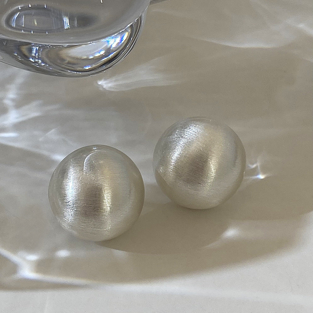 Marlyn Brushed Round Earrings