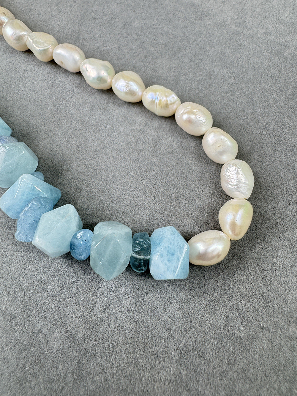 Stori Aquamarine & Pearl Necklace