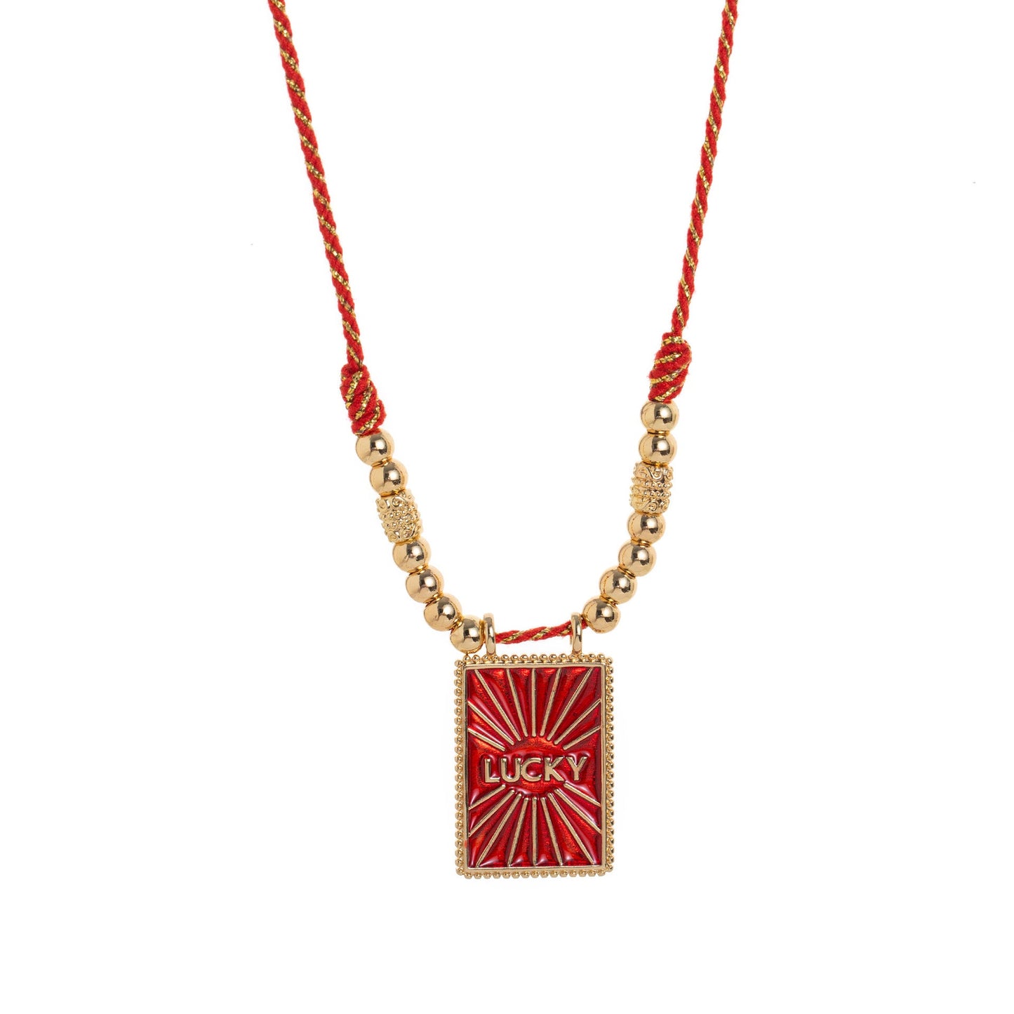 Color Cord Pendant Necklace
