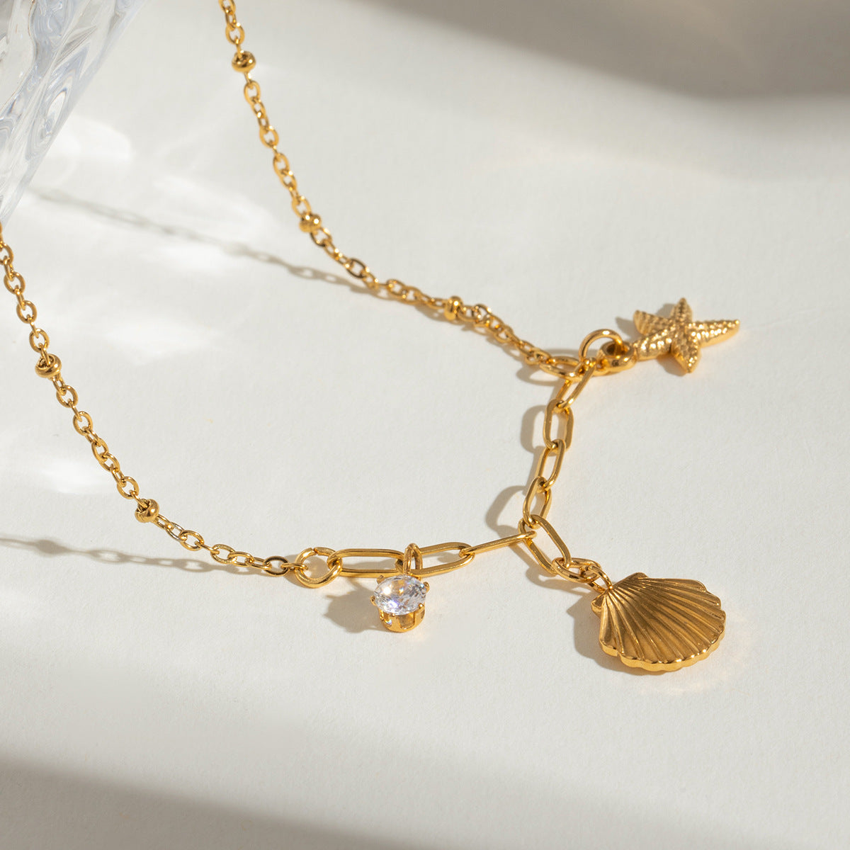 Seaside Charm Minimal Pendant Necklace