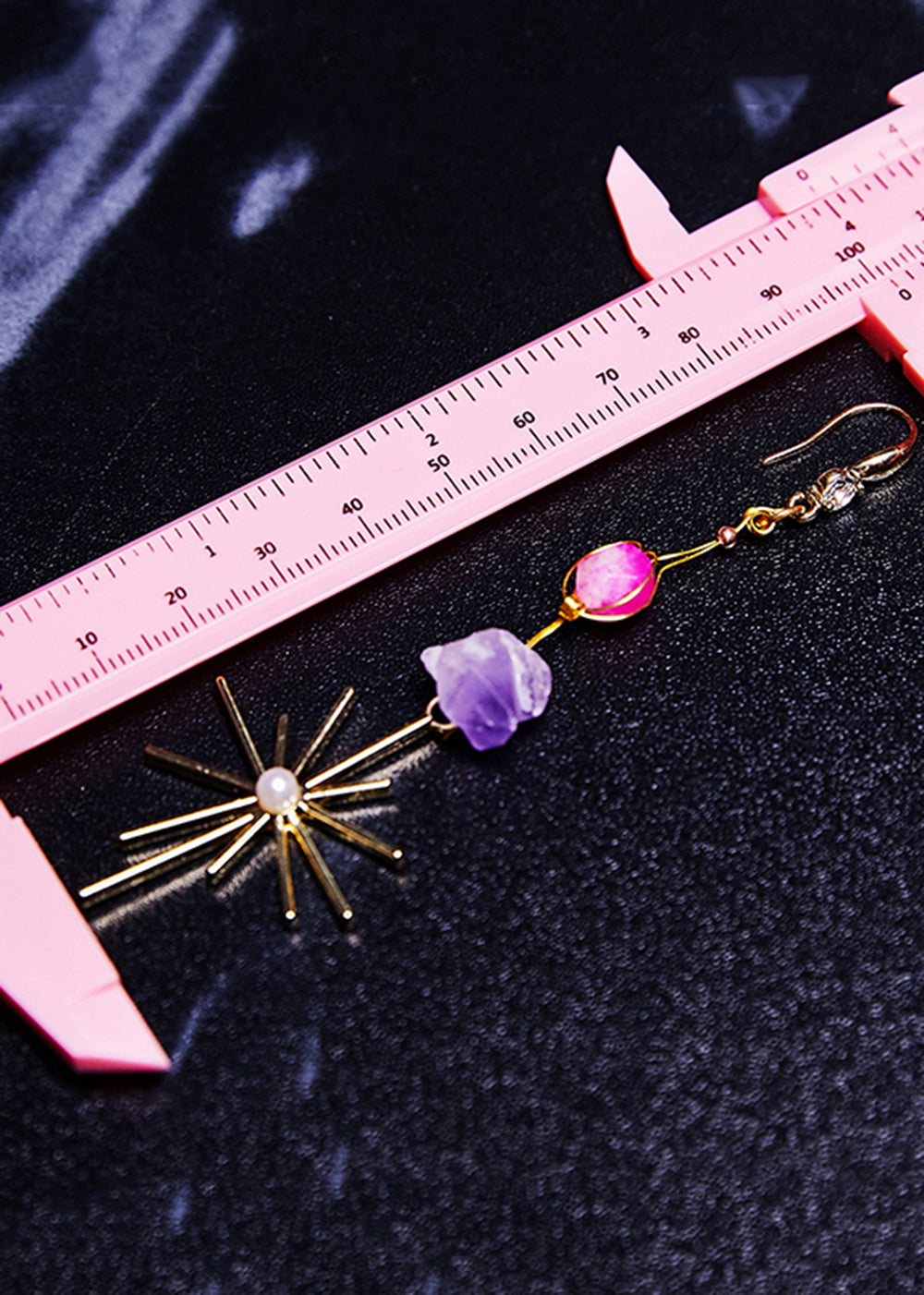 Stylish Multicolour Jade Fireworks Design Tassels Drop Earrings