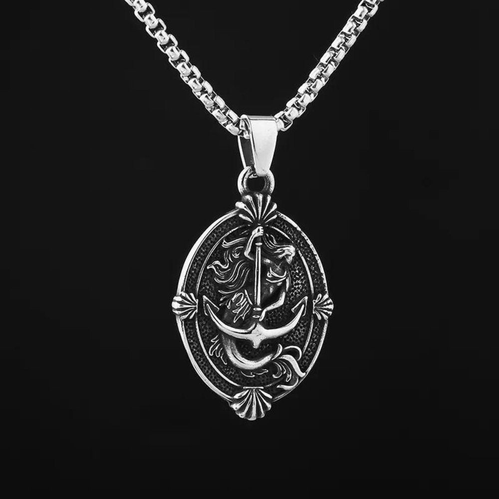 Anchor of the Sea Siren Mermaid Pendant