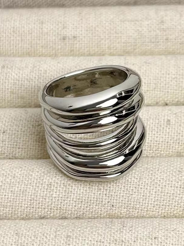 Geometric Shiny Color Rings Accessories