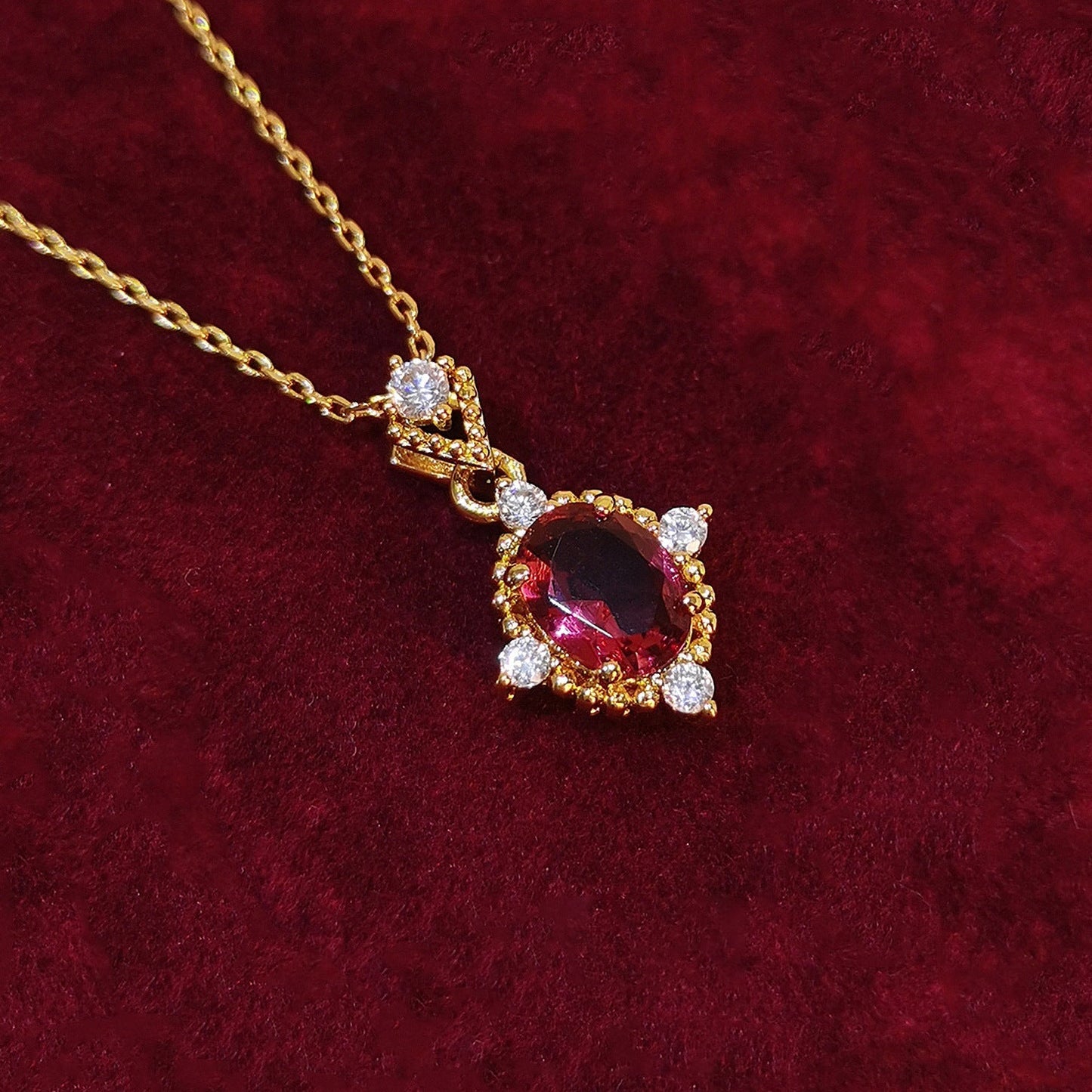 Baroque Ruby Necklace