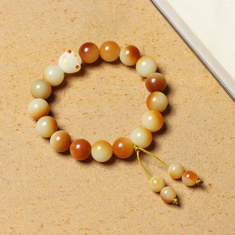 Buddha Stones Natural Bodhi Seed Paw Claw Peace Wisdom Bracelet