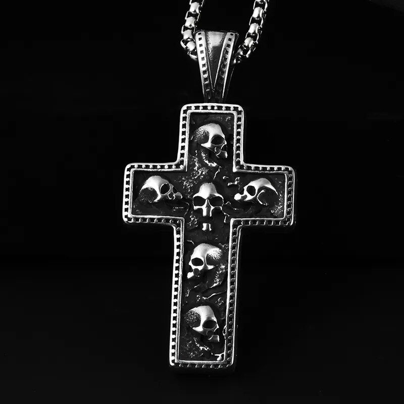 Cross of Lost Souls Skull Pendant