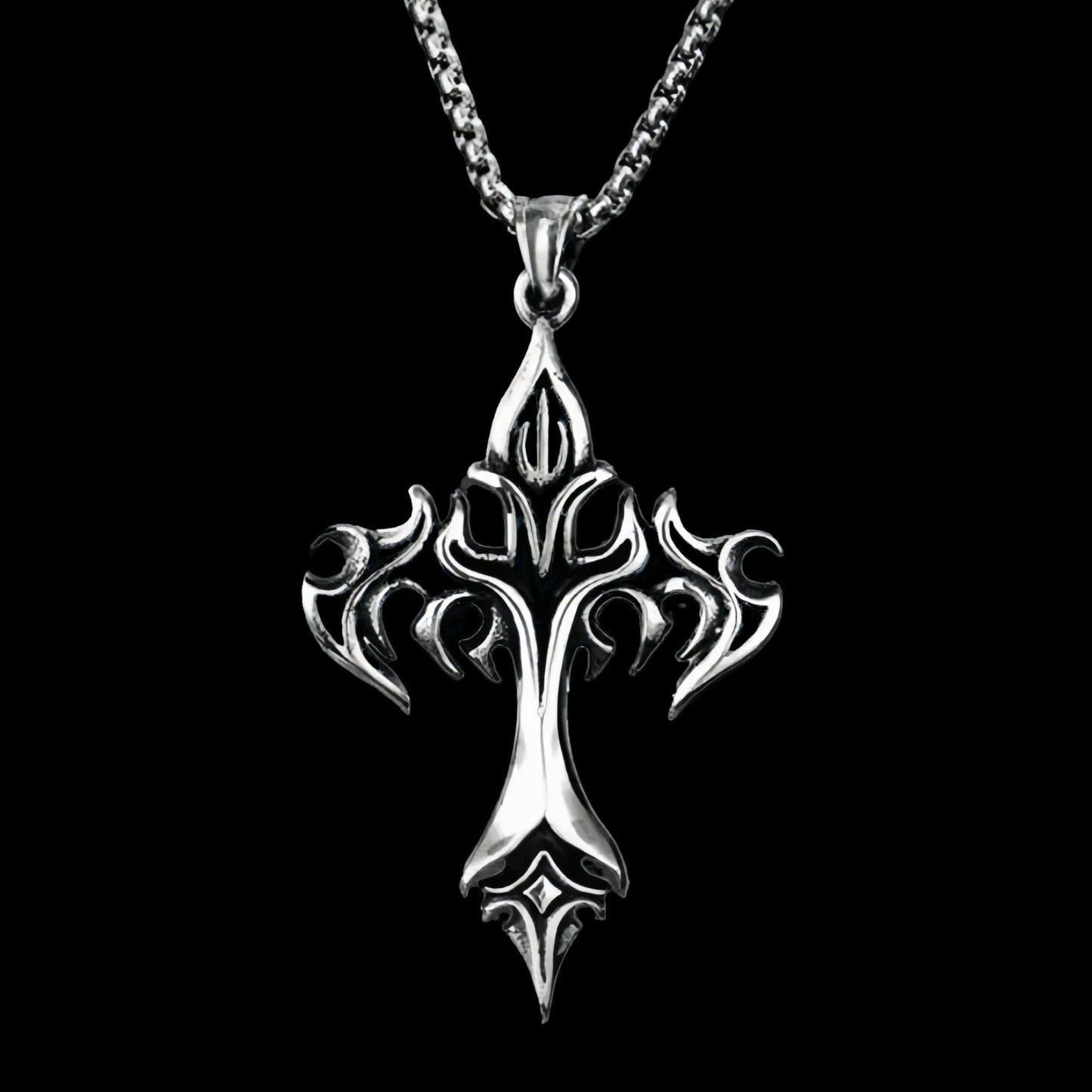 Eternal Flame Cross Pendant