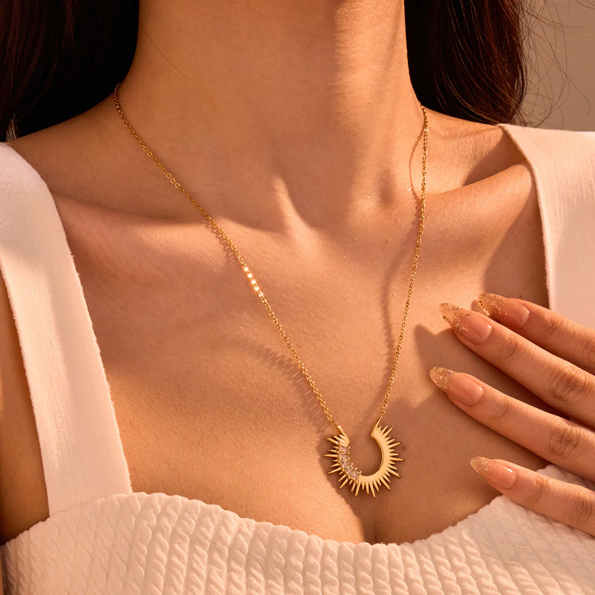 Yolanda 18k Gold Sunflower Necklace