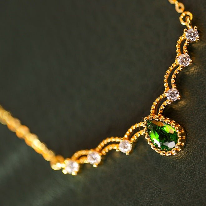 Princess Emerald Waterdrop Necklace