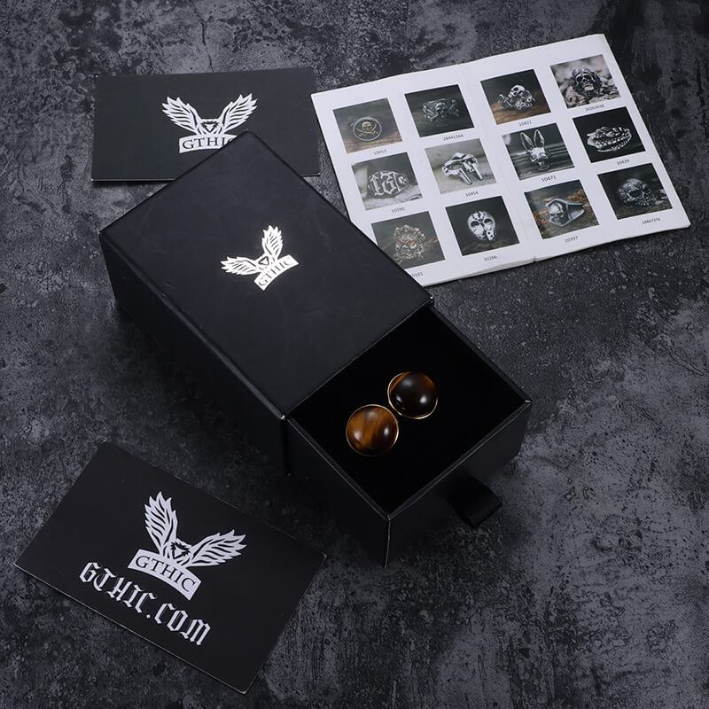 Tiger���s Eye Brass Gemstone Cufflinks