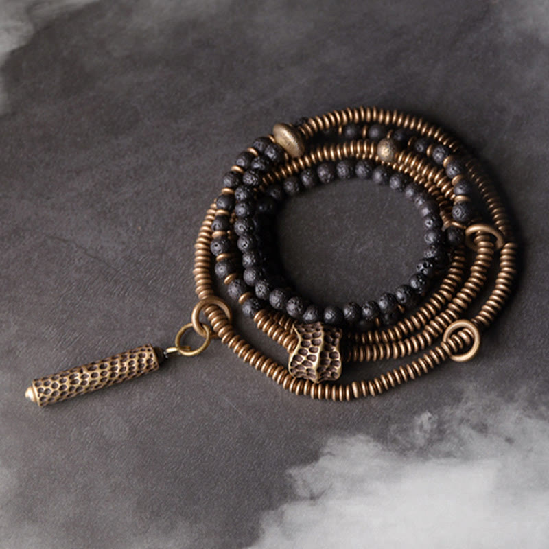 Lava Rock Copper Spiritual Bracelet for Balance