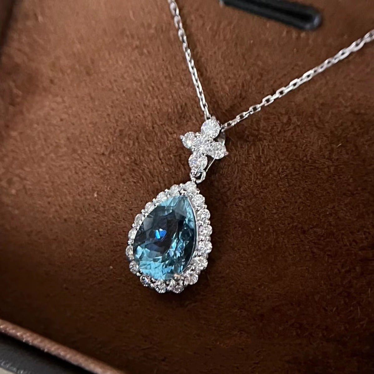 Waterdrop Blue Topaz Necklace