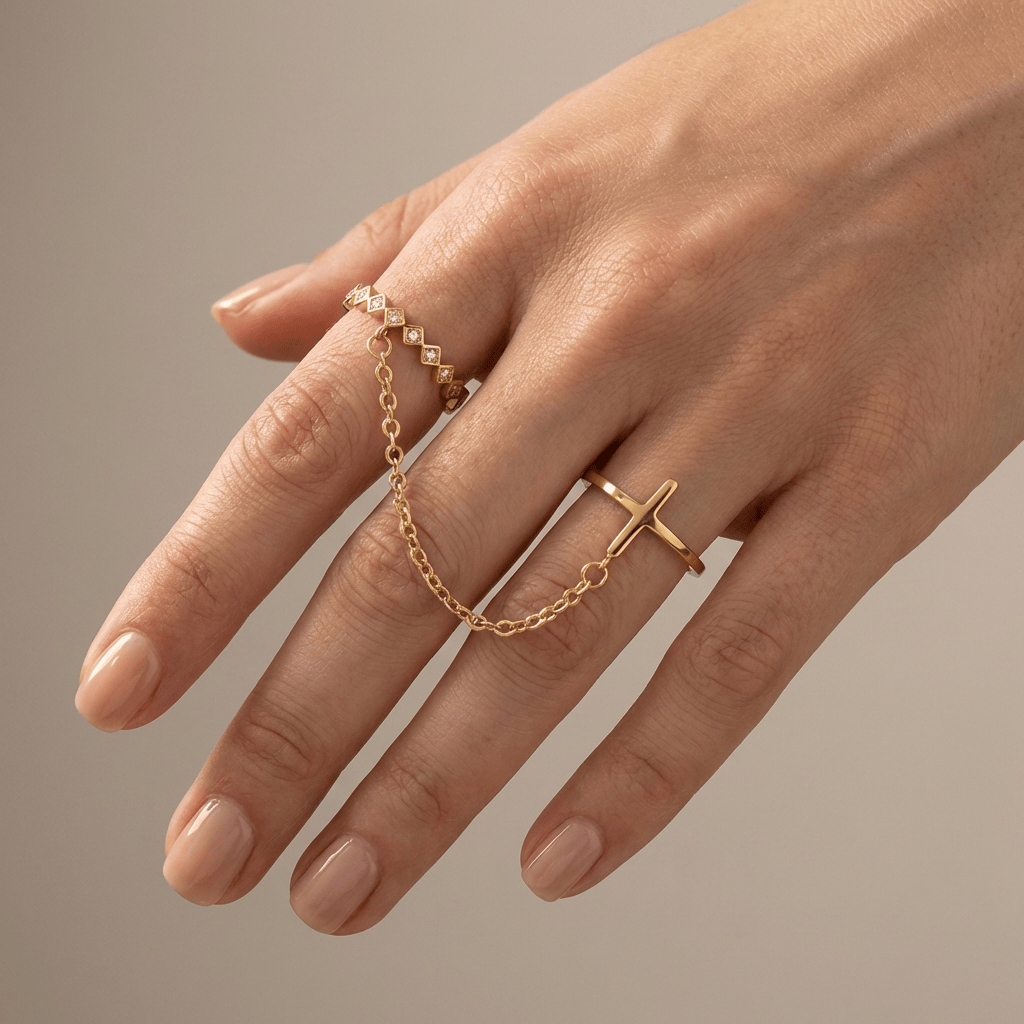 Blessed Bond Silver Ring - (adjustable)