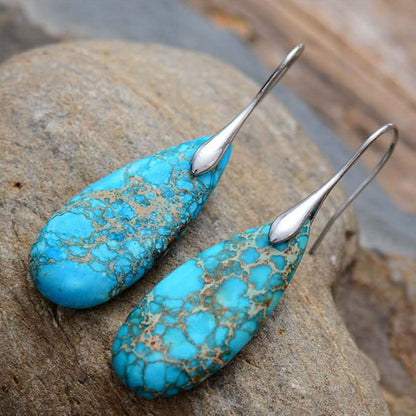 Emperor Stone Spiritual Earrings for Happiness & Balance