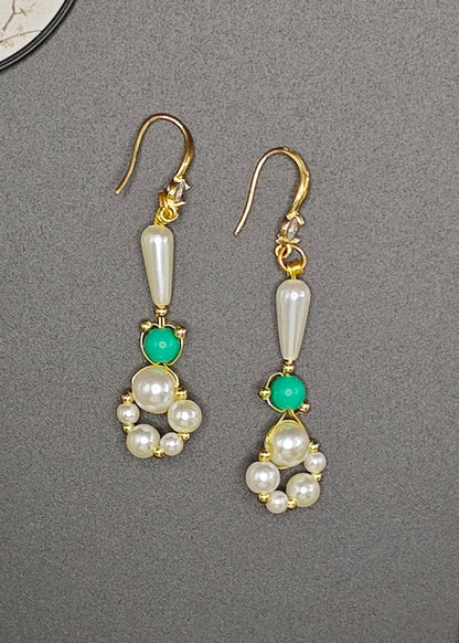 Diy Ring-shaped Pearl Original Design Drop Earrings
