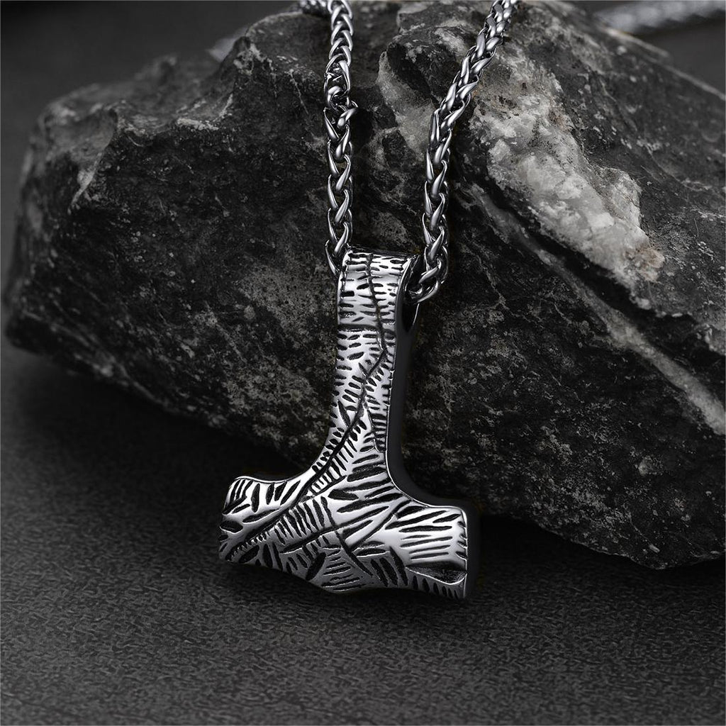 Flash Viking Thor's Hammer Necklace Mjolnir Pendant for