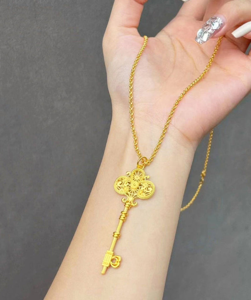 Gold Ancient Gold Key Pendant Necklace