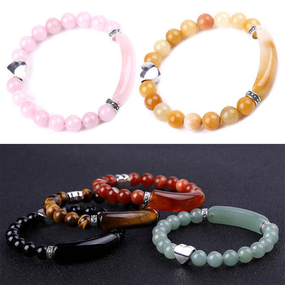 Buddha Stones Natural Crystal Beads Heart Bracelet