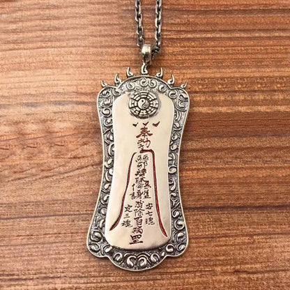 Buddha Stones Fengshui Bagua Pixiu Cinnabar Balance Necklace Pendant