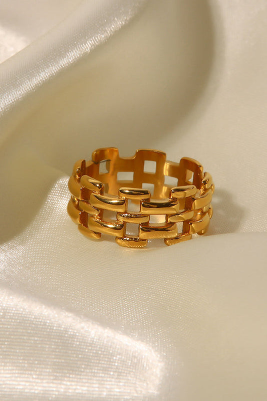 Fashionable Hollow Stainless Steel Ring