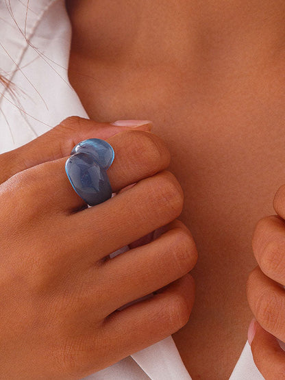 Geometric Color Rings Accessories