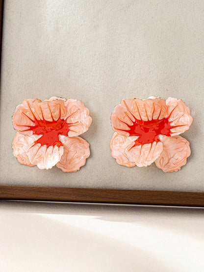 Flower Shape Geometric Earrings Accessories