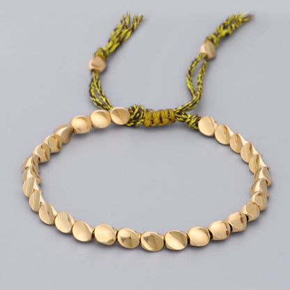 Copper Spiritual Bracelet Healing Luck Beaded Rope