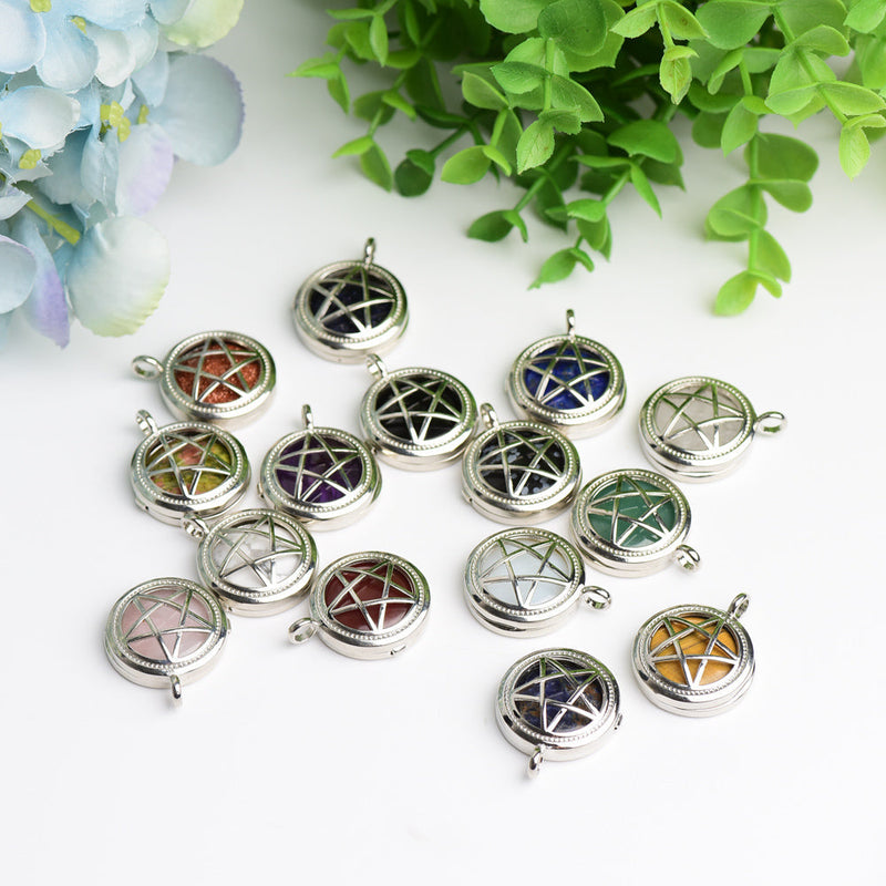 1.0-inch Mixed Crystal Pentagram Spiritual Necklace