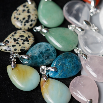 1.0 Inch Mixed Crystal Water Drop Pendant for Healing