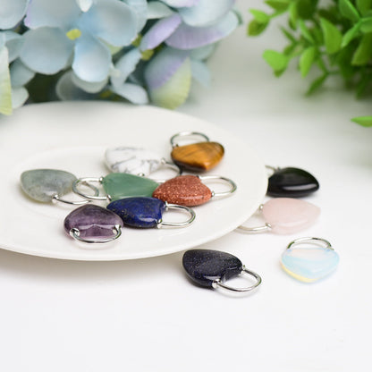 1.2" Mixed Crystal Heart Pendant for Spiritual Healing