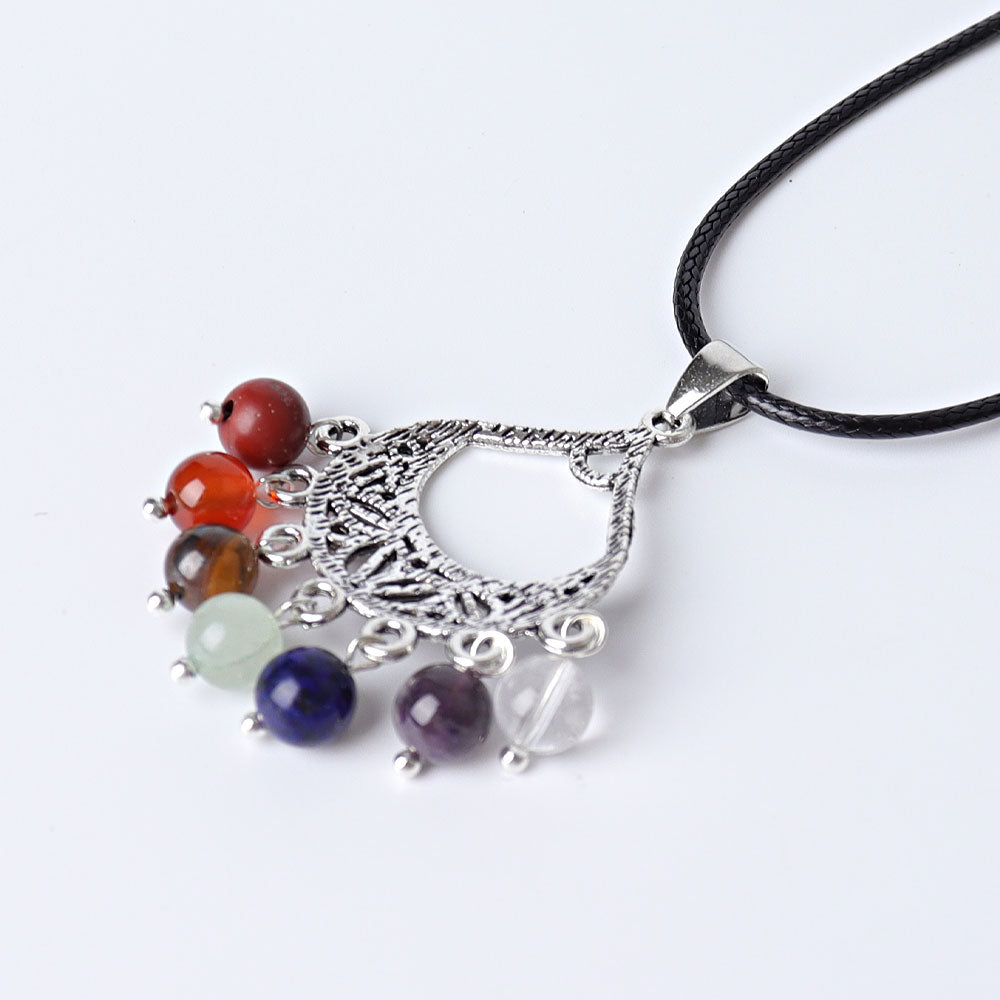 1.5 Inch Chakra Crystal Pendant for Energy Healing