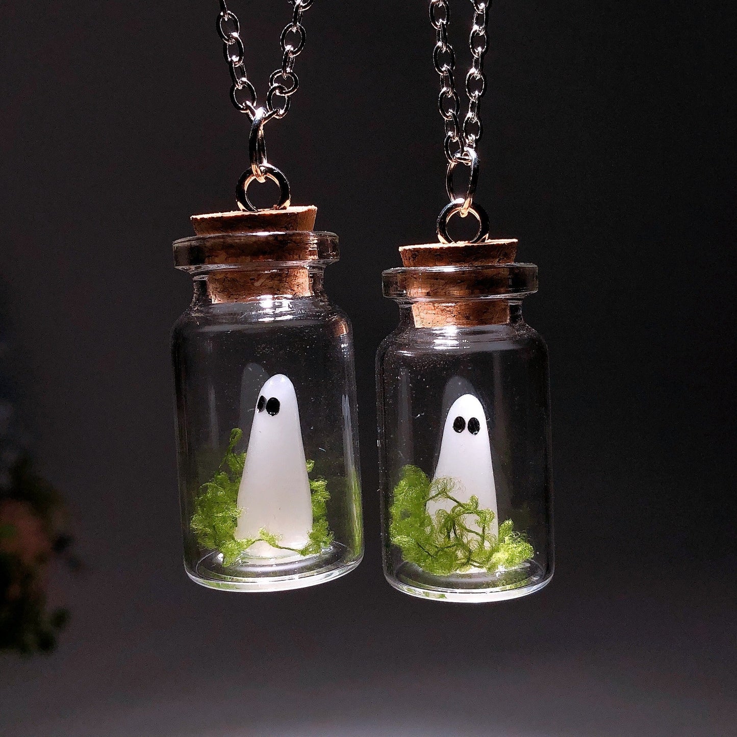 1.7 Inch Luminous Ghost Bottle Spiritual Necklace