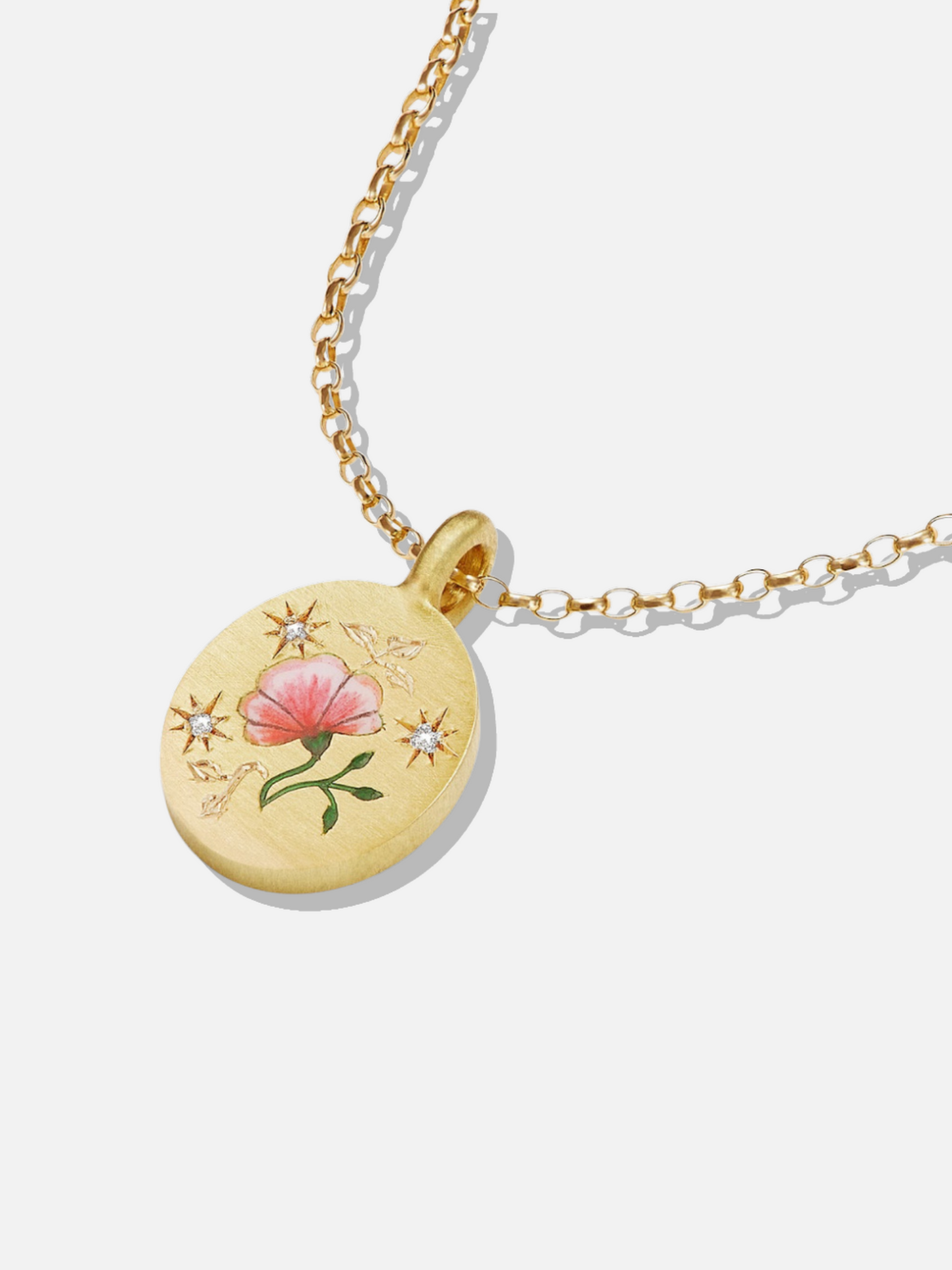 Dove Painted Pendant Necklace